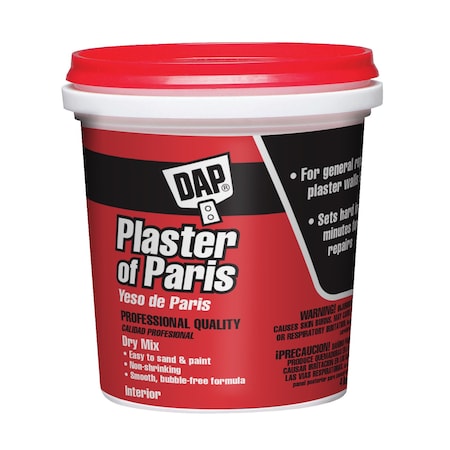 Plaster of Paris, 4 lb, Tub, White, Plaster of Paris