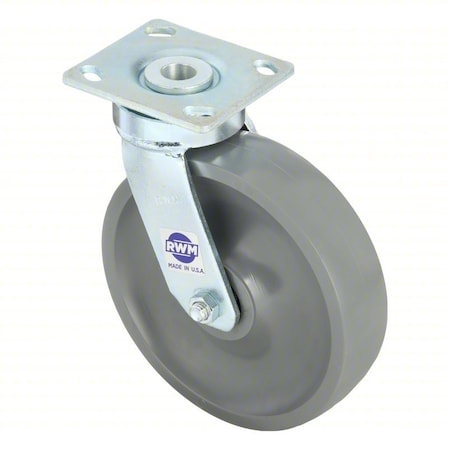 Plate Caster,Swivel,Nylon,9 1/2"H