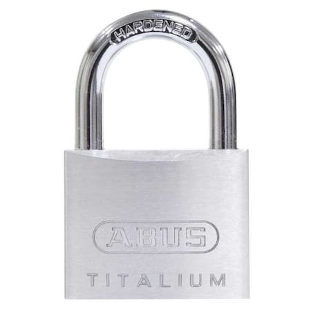 Padlock, Keyed Different, Standard Shackle, Square Aluminum Body, Steel Shackle, 7/8 in W
