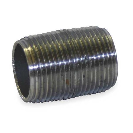 2" Close Black Pipe Nipple Sch 40