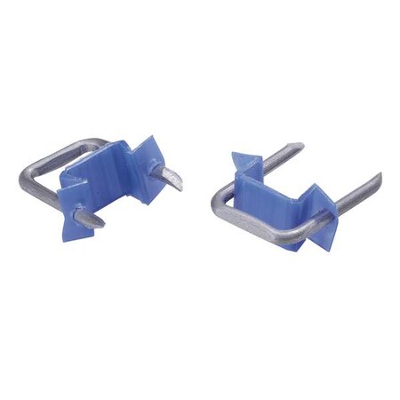Cable Staples, Plastic, Steel, 100 PK