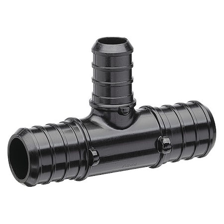 Tee,Polymer,Barbed3/4in,3/4in,1/2in