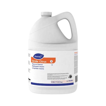 Floor Cleaner, Neutral, 1 gal, Jug, Concentrated, Citrus
