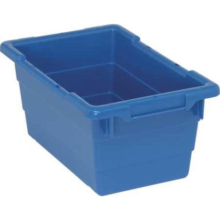Cross Stack Storage Container, 3.9 gal, 17-1/4 in L x 11 in W x 8 in H, Blue, Polypropylene
