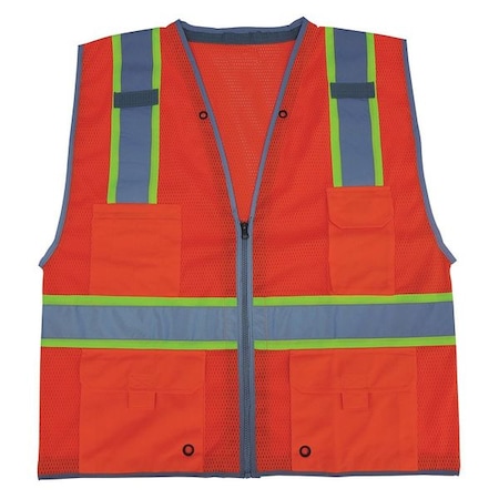 3XL Class 2 High Visibility Vest, Orange