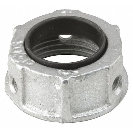 IMC Bushing, 3/4 in, Threaded, Iron, Zinc Plated, Gray
