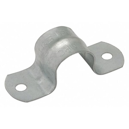 Two Hole Strap, Conduit; EMT; Pipe Use, 1-1/4 in, Steel, Galvanized