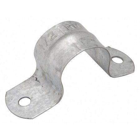 Two Hole Strap, Conduit; Pipe Use, 1-1/4 in, Steel, Zinc Plated