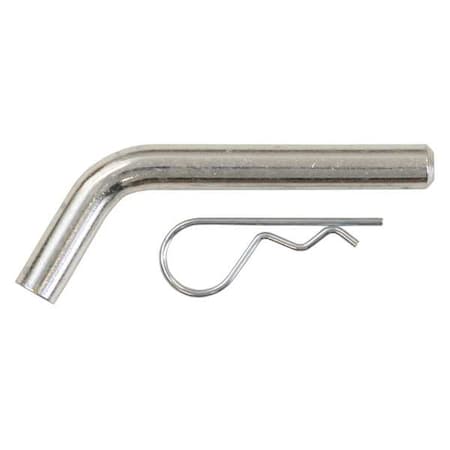 5/8 x 3.3 Inch Clear Zinc Hitch Pin with Cotter - Retail Packaged