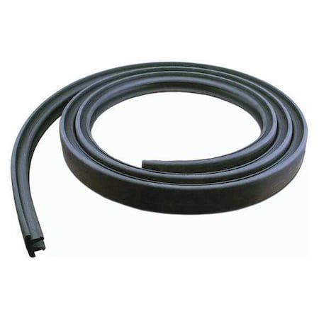 Air Strip Cushioned Channel, Black, 10 ft L, Santoprene, -40 DegreeF to 250 DegreeF Temp Range