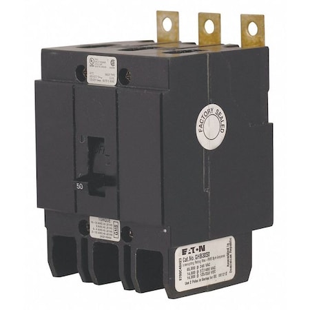 Miniature Circuit Breaker, GHB Series, 60A, 3 Pole, 277/480V AC, 14kA at 277/480V AC