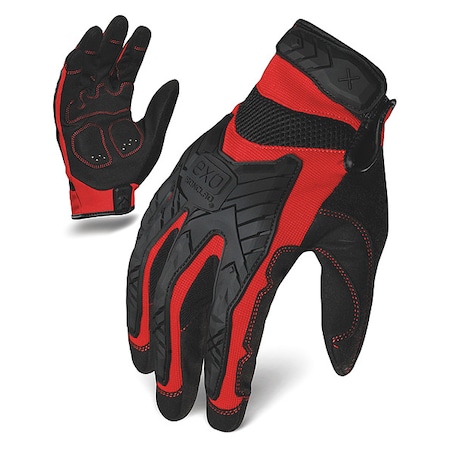 Impact Mechanics Glove,Red/Black,M,PR
