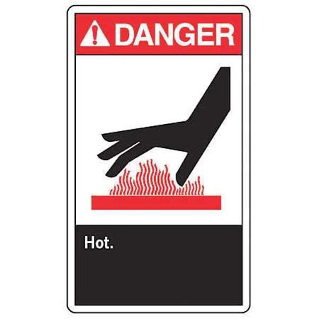 Label, 3 1/2 in H, 5 in W, Vinyl, Horizontal Rectangle, English, LEQM011VSP, PK5