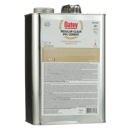 PVC Cement,Clear,128 oz.