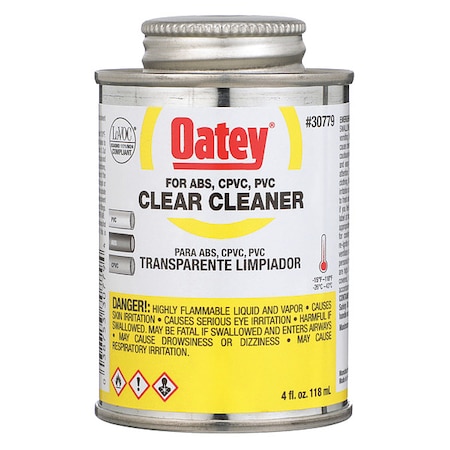 PVC Cleaner, Clear, 4 oz.