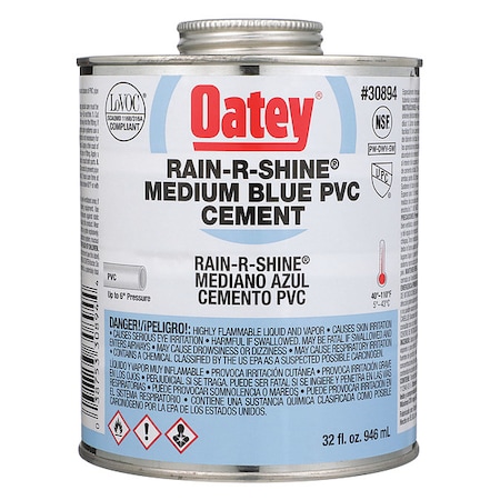 PVC Cement,Blue,32 oz.