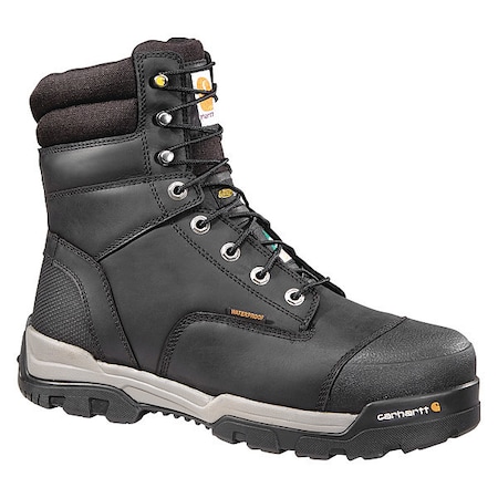 Men's 8-Inch Work Boot, 10, Composite Toe, 8 in H, Black, CMR8959