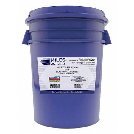 Diesel Motor Oil, 15W-40, Synthetic, 5 Gal.