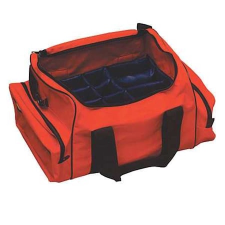 Trauma Bag, Cordura Nylon, 20 in L, 12 1/2 in W, Orange