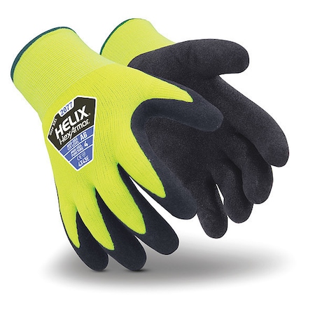 Cut-Resistant Coated Gloves, Cut Level A6 ,Dipped ,Nitrile ,Sandy ,M 1 PR