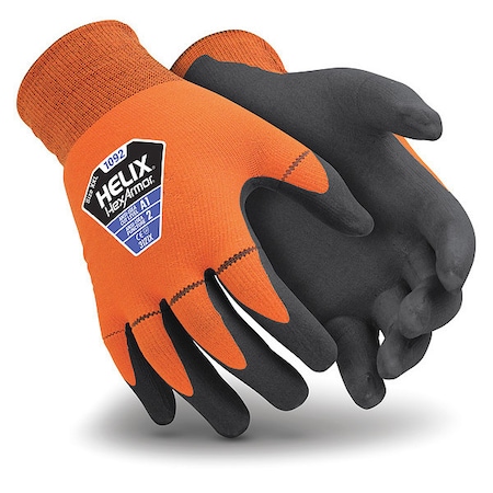 Abrasion Resistant Gloves, Cut Level A1 ,Dipped ,Foam Nitrile ,Sandy ,M 1 PR