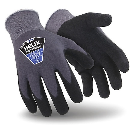 Cut-Resistant Coated Gloves, Cut Level A1 ,Dipped ,Microporous Nitrile ,Sandy ,XL 1 PR