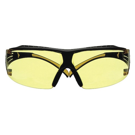 SecureFit 400, Safety Glasses, Scotchgard Anti-Fog & Anti-Scratch, Amber Lens, Black/Yellow Frame