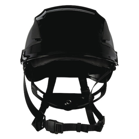 SecureFit Safety Helmet, Front Brim, Type 1, Class C, Vented, Ractchet (6-point), Black