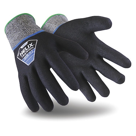 Cut Resistant Coated Gloves, Cut Level A3 ,Double Dipped ,Nitrile ,Sandy ,XL 1 PR