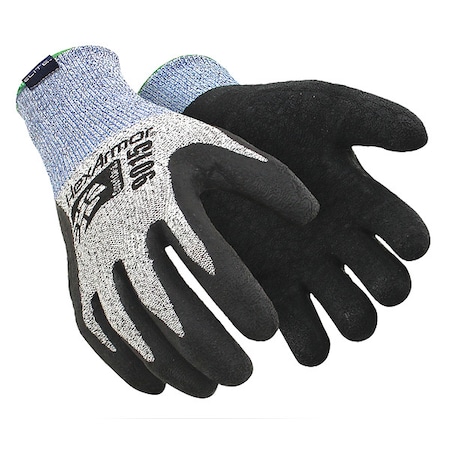 Cut Resistant Coated Gloves, Cut Level A7 ,Dipped ,Latex ,Rough ,XL 1 PR