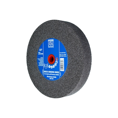 12" x 2" Vitrified Bench Wheel - 1-1/2" A.H., Aluminum Oxide, 36 Grit