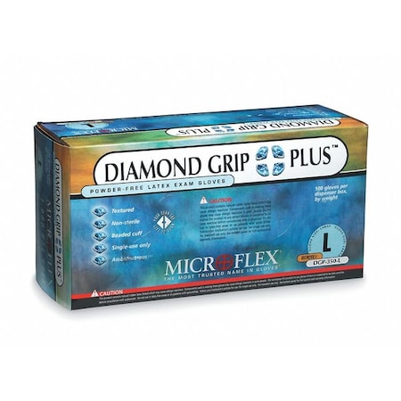 DGP-350, Disposable Gloves, 5.00 to 5.99 mil Palm, Latex, Powder-Free, S (7), 100 PK, Beige