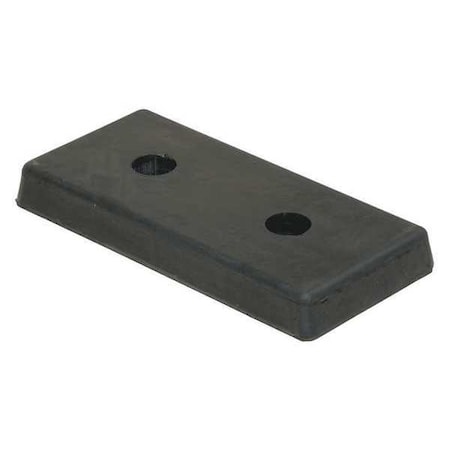 Dock Bumper,8 in. D,Rubber,Rectangular