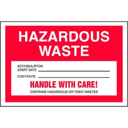 DOT Handling Label, 4" H, 6" W, MHZW15EVP,PK25