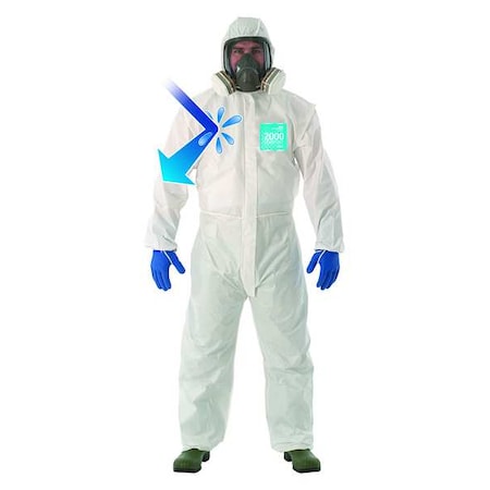 Hooded Coverall,Bound,Whites,3XL,PK25