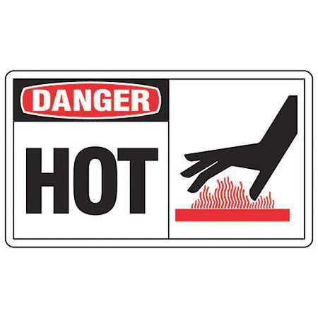 Safety Label, 3 1/2 in H, 5 in W, Vinyl, Horizontal Rectangle, English, LEQM015VSP, PK5