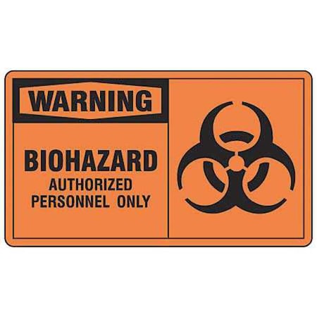 Safety Label, 3 1/2 in H, 5 in W, Vinyl, Horizontal Rectangle, English, LBHZ302VSP, PK5