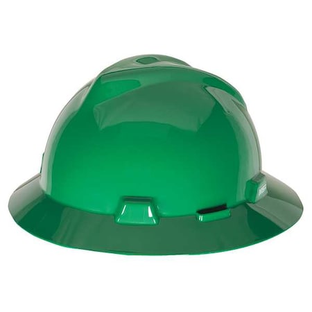 Hard Hat, V-Gard, Polyethylene, 4 Point Pinlock, Type 1, Class E, Green