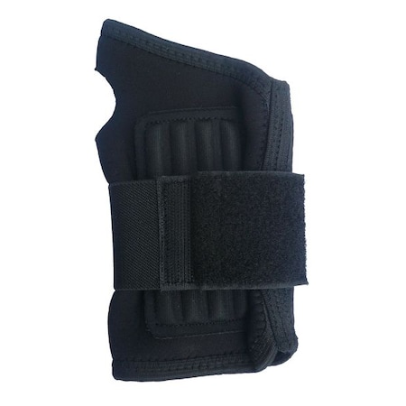 Wrist Support, Neoprene, Single Strap, Ambidextrous, Black, Size L
