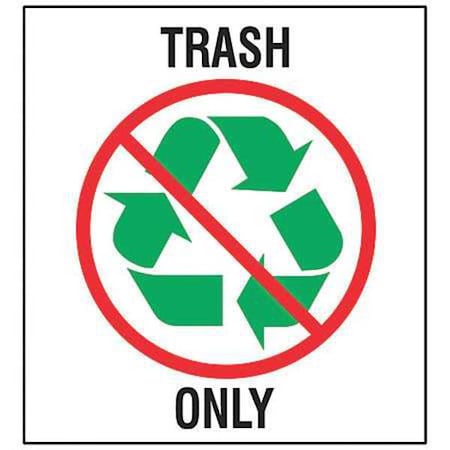 Recycling Label,Vinyl,10 In. H,PK5, 20774LFLS