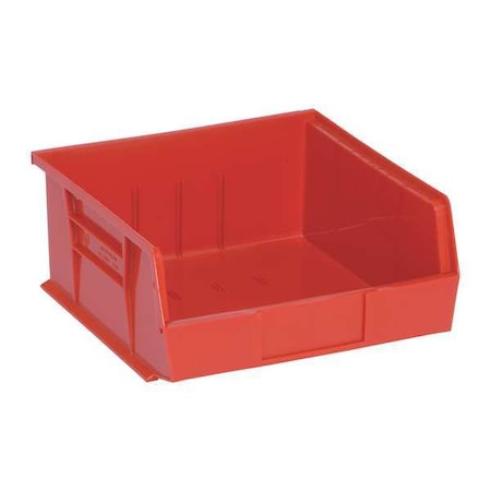 Hang & Stack Storage Bin, Polypropylene, Red, 5 in H, 11 in W, 10 7/8 in L