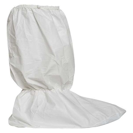 Disposable Boot Covers, Microporous Film, White, Slip Resistant Sole: Yes ,M