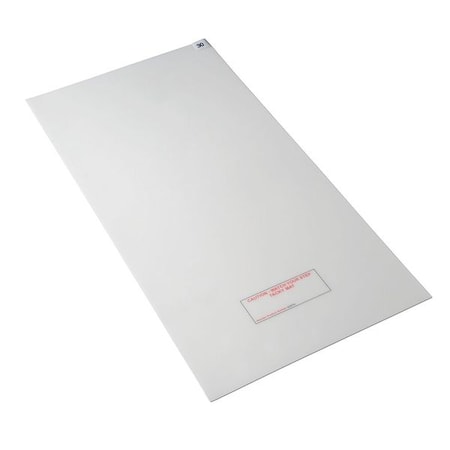 Disposable Tacky Mat, Polyethylene, 1.5 mil Thick, 18 in W x 45 in L, White, 30, 4 PK