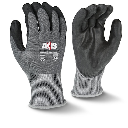 Cut-Resistant Coated Gloves, Cut Level A4 ,Polyurethane ,XL 1 PR