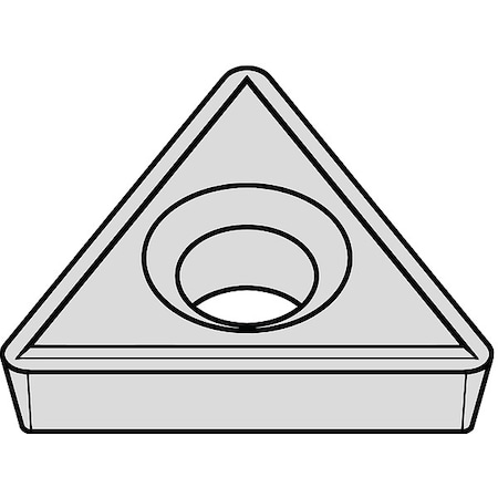 Triangle Turning Insert, Triangle, 3/8 in, TPHH, 0.0156 in, Carbide