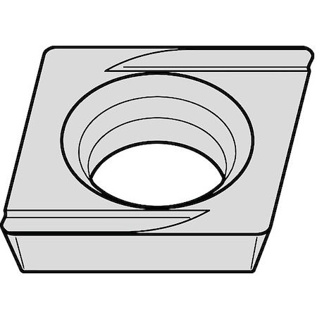 Diamond Turning Insert, Diamond, 5/32 in, CDHH, 1, Carbide