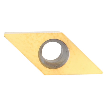 Diamond Turning Insert, Diamond, 3/16 in, GCHW, .5, Carbide