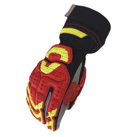 Impact Gloves, M, Red/Black/Gray/Yellow, PR