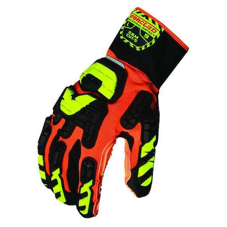 Anti-Vibration Gloves, M, Orng/Blk/Yllw, PR
