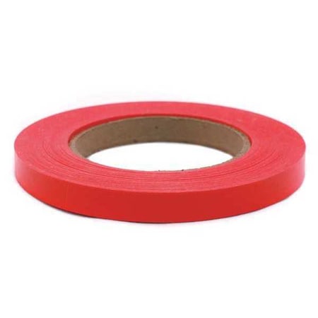 Pressure Sensitive Paper Tape, 1/2 in W x 60 yd L, 6.0 mil Thick, Red, Rubber Adhesive